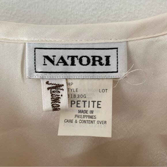 Natori Neiman Marcus Vintage Jacket Bustier Set Satin Embroidered Pearl Small - Picture 14 of 14